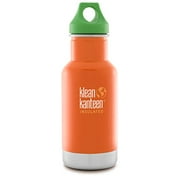 Klean Kanteen Kid's Puffin's Bill Vacuum Insulated Storage with Green Loop Cap, 12-Ounce