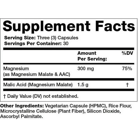 Olympian Labs - Malic Acid with Magnesium - 90 Vegetarian Capsules