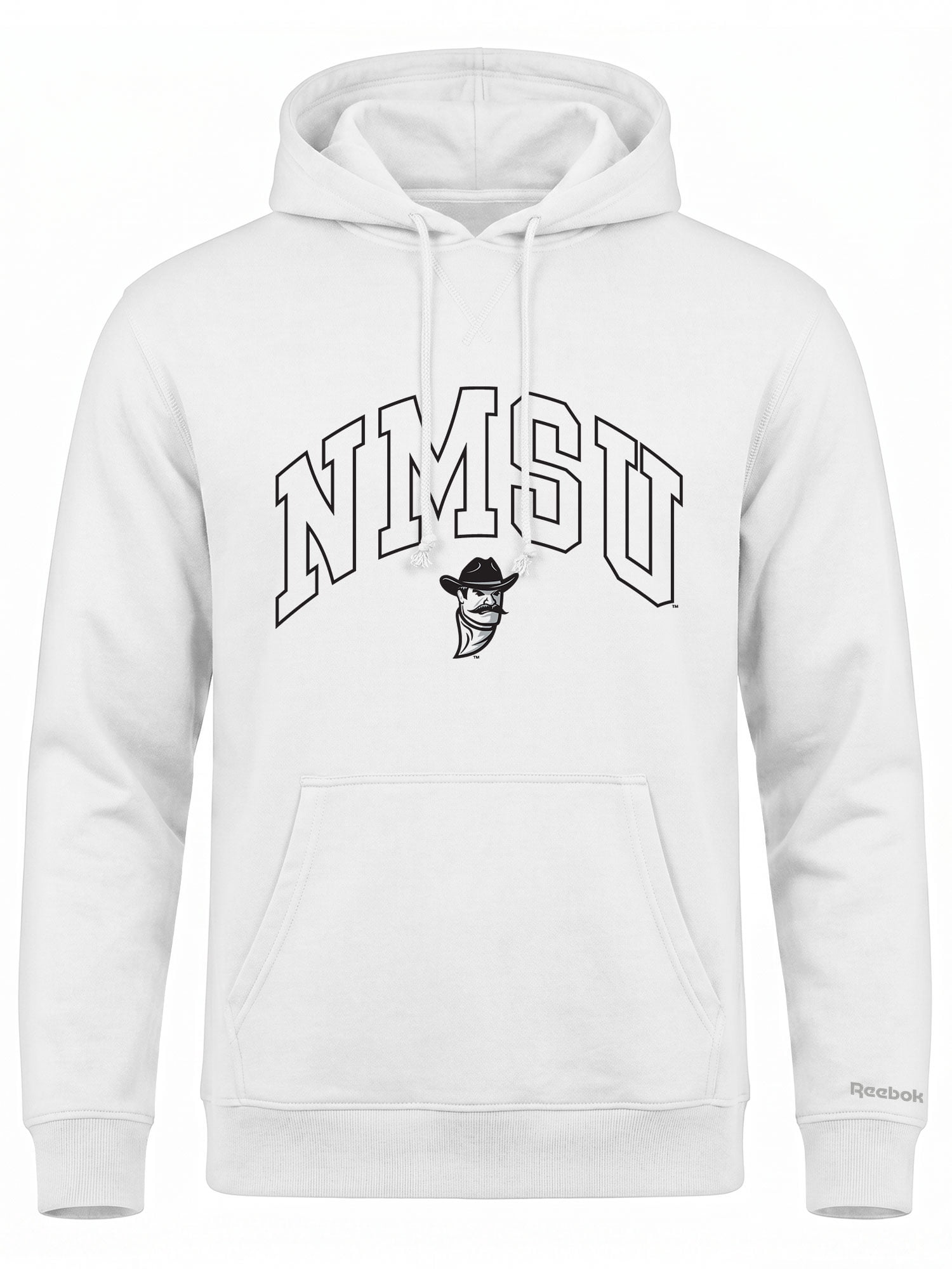 New Mexico State Aggies Reebok Mens White Hooded Sweatshirt