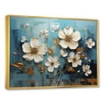 thumbnail image 3 of Designart "Orchid Serenity White and Blue Garden V" Oversized Floral Framed Wall Art - Modern Farmhouse Gold Abstract Floral Bedroom Framed Canvas Wall Art, 3 of 7