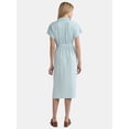 thumbnail image 2 of Time and Tru Women's and Women's Plus Wrap Shirt Dress, Sizes XS-4X, 2 of 4