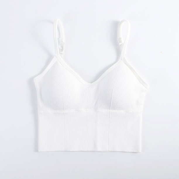 Chaleco interior deportivo con base en forma de U grande y hermoso que envuelve la espalda y el pecho con correa interior sin anillo de acero para mujer