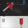 thumbnail image 2 of Router Bit Set Woodworking Milling Cutter Kit Carbon Steel for Trimming Engraving Machine 12Pcs 1/2 Shank, 2 of 3