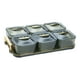 thumbnail image 1 of Platos Divididos Duraderos Tarro de Galletas Plato para Servir Bocadillos de Frutas Postre Dividir Verde con 6 Rejillas, 1 of 9