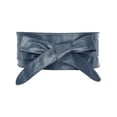 thumbnail image 1 of CINTURÓN ANCHO DE FAUX LEATHER CON LAZO PARA MUJERES INSPIRADOR CHIC PARA VESTIDOS 86.6x3.3" AZUL MARINO, 1 of 5