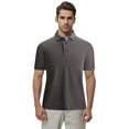 thumbnail image 4 of Yindaity Mens Polo Shirts Short Sleeve Regular Fit Fashion Designed Shirt Dark Gray,XL, 4 of 4