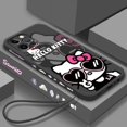 thumbnail image 1 of Sanrio Hello Kitty Cartoon Liquid Left Rope For Apple iPhone 15 14 13 12 11 XS XR X 8 7 SE Pro Ultra Max Plus Mini Phone Case LXY, 1 of 7