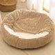 thumbnail image 3 of 50cm Donut Redondo Fleece Mascota Perro Gato Cama con manta con capucha Suave Invierno Cálido Calmante Cama para dormir Perrera Nido Muyoka Hogar, 3 of 6