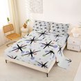 thumbnail image 2 of Castle Fairy Retro Starburst Graphic King Sheets 4pcs,Minimalism Circle Motif Bedding,Lavender Mint Pink,1 Flat Sheet, 1 Fitted Sheet and 2 Pillowcases, 2 of 7
