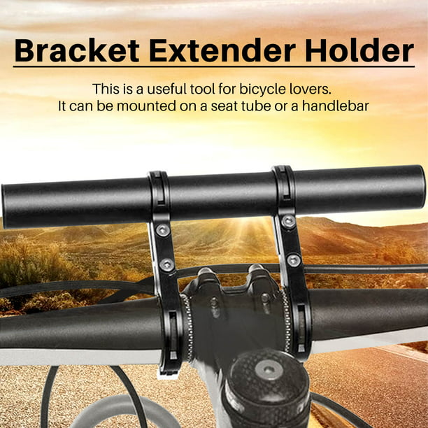 Handlebar Extension Mount Bicycle Bike Handle Bar Bracket Extender Holder（black）  