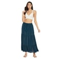 thumbnail image 1 of Women Solid Skirt Long Ruffle Layered Ladies Skirts for Summer with Elastic Waist Online, 1 of 7