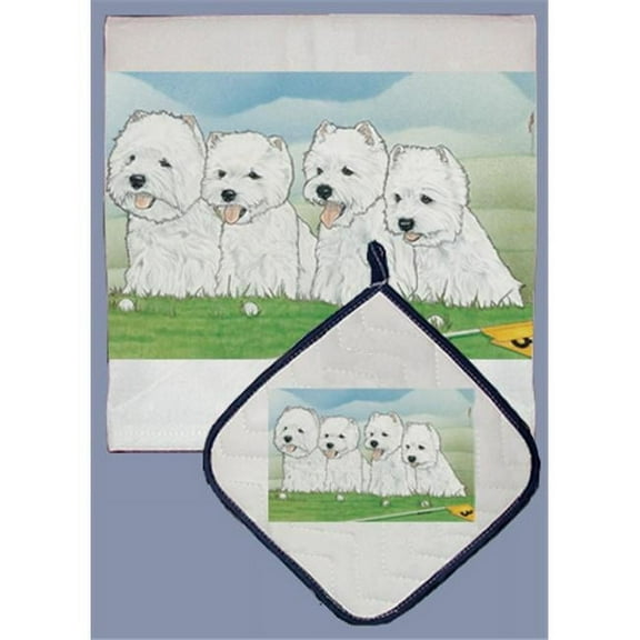 Pipsqueak Productions DP938 Dish Towel and Pot Holder Set - Shar-Pei
