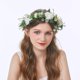thumbnail image 3 of Corona de flores de Margarita, corona Floral, diadema, guirnalda para el pelo, tocado de Halo de flores con cinta, fotos de fiesta de boda, blanco, 3 of 5