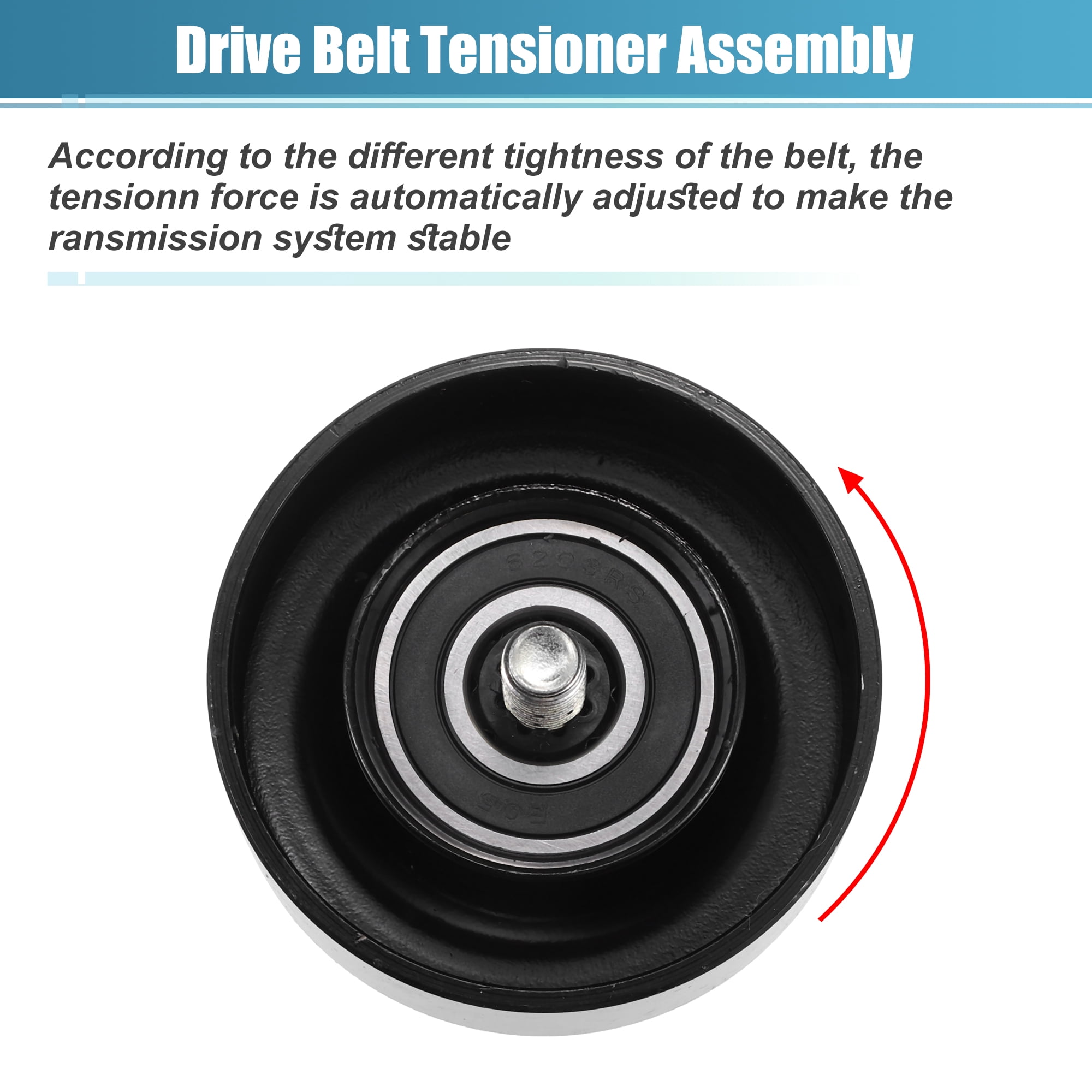 Drive Belt Tensioner Assembly Accessory Idler Pulley No.68027603AA for Jeep Wrangler 2009-2010 2007