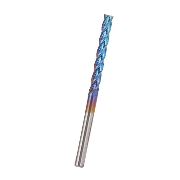 Fraise à 4 Flux 4 Flux Tungstène Acier Extrémité NanoBlue Revêtement CNC Fraise 3.175x25x50mm