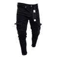 thumbnail image 3 of Nouvelle Marque Jeans Ajustés pour Hommes Mode Décontractée Pantalon de Loisir Pantalon long Pantalon Droit, 3 of 4