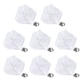 thumbnail image 1 of Paquete de 8 pines de solapa para trajes de hombre, broches de flores de 1.97" [Blanco], 1 of 1