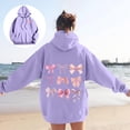 thumbnail image 4 of Cute Bow Y2K Graphic Hoodies for Women Hooded Sweatshirt with Pockets Streetwear Pullover Tops, 4 of 8