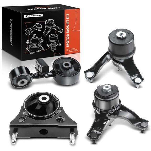 A-Premium 4PCS Engine Motor Mount and Transmission Mount Kit Compatible with Toyota Highlander 2001 2002 2003 L4 2.4L, FWD, Replace# 1236128100, 123720H130