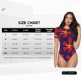 thumbnail image 5 of Rateoe Red Floral Printed Women Rash Guard Short Sleeve,Tummy control Swimsuit Surfing Swimsuit Bathing Suit Short-sleeved Onesie UPF 50+ -Medium, 5 of 7
