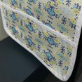 thumbnail image 3 of Floral Microwave Oven Cover, Colorful Folkloric Flowers and Leaves Print, Water Resistant Organizer with Pockets for Kitchen, 36" x 12", Cream Quartz Sky Blue, by Ambesonne, 3 of 4