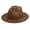 Camel, variant on Men's Wide Brim Fedora Panama Hat with Leopard Print