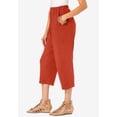 thumbnail image 3 of Roaman's Women's Plus Size Soft Knit Pull-On Capri Pant, 3 of 5