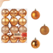 Nilvkv Christmas Balls Set 3CM/24PCS Durable and Shatterproof with 3 Styles(Shiny, Matte and Glitter),Christmas Tree Balls, Christmas Decorations