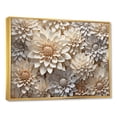 thumbnail image 2 of Designart "Ethereal Whiteness: Magical White Chrysanthemums III" Chrysanthemums Floater Framed Wall Art Living Room, 2 of 5
