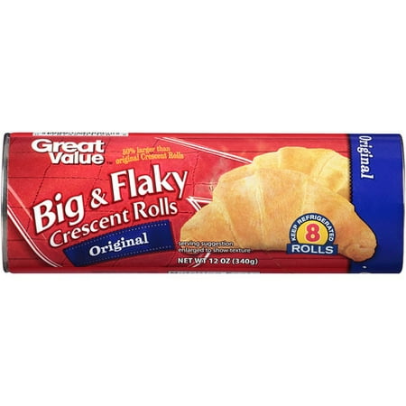 Great Value Original Big & Flaky Crescent Rolls, 8 ct, 12 oz