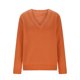 thumbnail image 3 of Cadancy Suéter Tops para Mujer Cuello en V Manga Larga Jersey Elegante Casual Suéteres de Punto Más Tamaño Suelto Color Sólido Acogedor Moda Otoño Invierno Ropa,Orange,M, 3 of 7