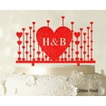 thumbnail image 1 of Monogram Cake Topper First Name Initial Heart Cake Topper, 1 of 1