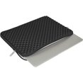 thumbnail image 2 of 13 inch laptop case foam shockproof pad protective case fluffy lining zipper protective case handbag, (black), 2 of 4