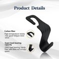 thumbnail image 3 of 4 Packs Car Back Seat Headrest Hanger, Universal Vehicle Storage Organizer, Stylish Back Seat Hanger for Your Purse, Grocery Bags, Handbag to Keep Them from Sliding Around While Driving, Carbon Fiber, 3 of 5