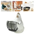 thumbnail image 4 of Cestas de Alambre Adorno de Gallina Decoración Multis Contenedor Doméstico Diseño de Pollo Almacenamiento de Huevos para Cocina Gabinete de Granja blanco Sunnimix Cestas de alambre, 4 of 8