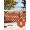 thumbnail image 3 of Outdoor Waterproof Throw Pillow Covers Set of 2 Orange Polka Dots Decorative Pillowcases Lumbar Outdoor Pillows Cushion Case 20x12 Inch Cute Solid Color Patio Pillows for Couch Sofa Bed Garden, 3 of 9
