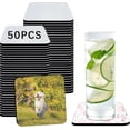 thumbnail image 1 of 50 PCS Sublimation Coasters Blanks Bulk, 4x4 Inch Square Blank Cup Mat Rubber for Sublimation Transfer Heat Press Printing DIY Crafts, 1 of 6