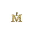 thumbnail image 5 of 10k Gold Cuban Curb Chain Necklace M Initial Alphabet Pendant Charm 3mm Necklace (Necklace:16" Chain with Charm;), 5 of 8