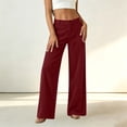 thumbnail image 4 of Aezemi Corduroy Straight Leg Pants Womens Button Elastic Waist Casual Work Pants for Women Fashion Comfy Dressy Business Casual Winter Fall Long Trousers with Pockets S, 4 of 7