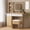 Wood Color, variant on Kojooin Vanity Desk with Mirror and Lights, Makeup Vanity Power Outlets Makeup Table with Drawers & Cabinet, Storage Stool, Dressing Table for Bedroom