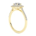 thumbnail image 4 of AFFY Double Halo Engagement Rings For Women, 0.80 Carat (ctw) Round Lab Created Moissanite Promise Ring For Her In 10k Solid Yellow Gold | VVS1 Quality Ring Size-6.5, 4 of 5