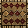 thumbnail image 1 of Ahgly Company Indoor Square Abstract Brown Modern Area Rugs, 5' Square, 1 of 4