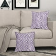 thumbnail image 3 of Purple Cream Pillow Covers 16x16 Set of 2 Boho Design Polka Dot Throw Pillows Modern Brush Strokes Print Decorative Pillowcase Square Cushion Cover Linen Case for Home Sofa Couch Bed, 3 of 6