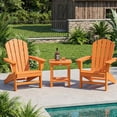 thumbnail image 2 of Outdoor Side Table, HIPS Adirondack Small Double Layer Table, Waterproof Square Outside Table, Balcony End Tables for Patio, Pool, Porch, Deck, Indoor or Outdoor Use, Orange, 2 of 14