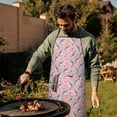 thumbnail image 4 of Pink Cartoon Unicorn Star Pattern Apron-Garden Aprons for Women with Pockets-Cotton Linen Waterproof Kitchen Cooking Gardening Aprons Adjustable for Kitchen,Cooking,BBQ and Salon 33x27 Inch, 4 of 7