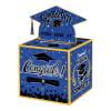 Blue & Gold Border Gradu-ation Money Box D – Ngheia 2026 Gradu-ation Box Class Of 2026 Holder with 50 Bags Congrats Grad Decoration for High schol & College Gradu-ation Celebration