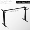 thumbnail image 3 of VIVO Black Electric Stand Up Desk Frame, Single Motor Standing Adjustable Base, 3 of 7
