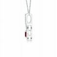thumbnail image 2 of ANGARA Natural Floating Ruby Drop Pendant with Diamond Accents in 14K White Gold for Women (Size-4mm) | July Birthstone, Birthday, Anniversary, Jewelry Gift for Women | Natural Ruby Necklace, 2 of 9