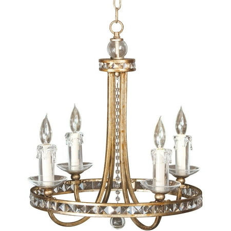 Af Lighting Aristocrat 4 Light Chandelier Soft Gold Crystal Af Lighting Aristocrat 4 Light Chandelier Soft Gold Crystal
