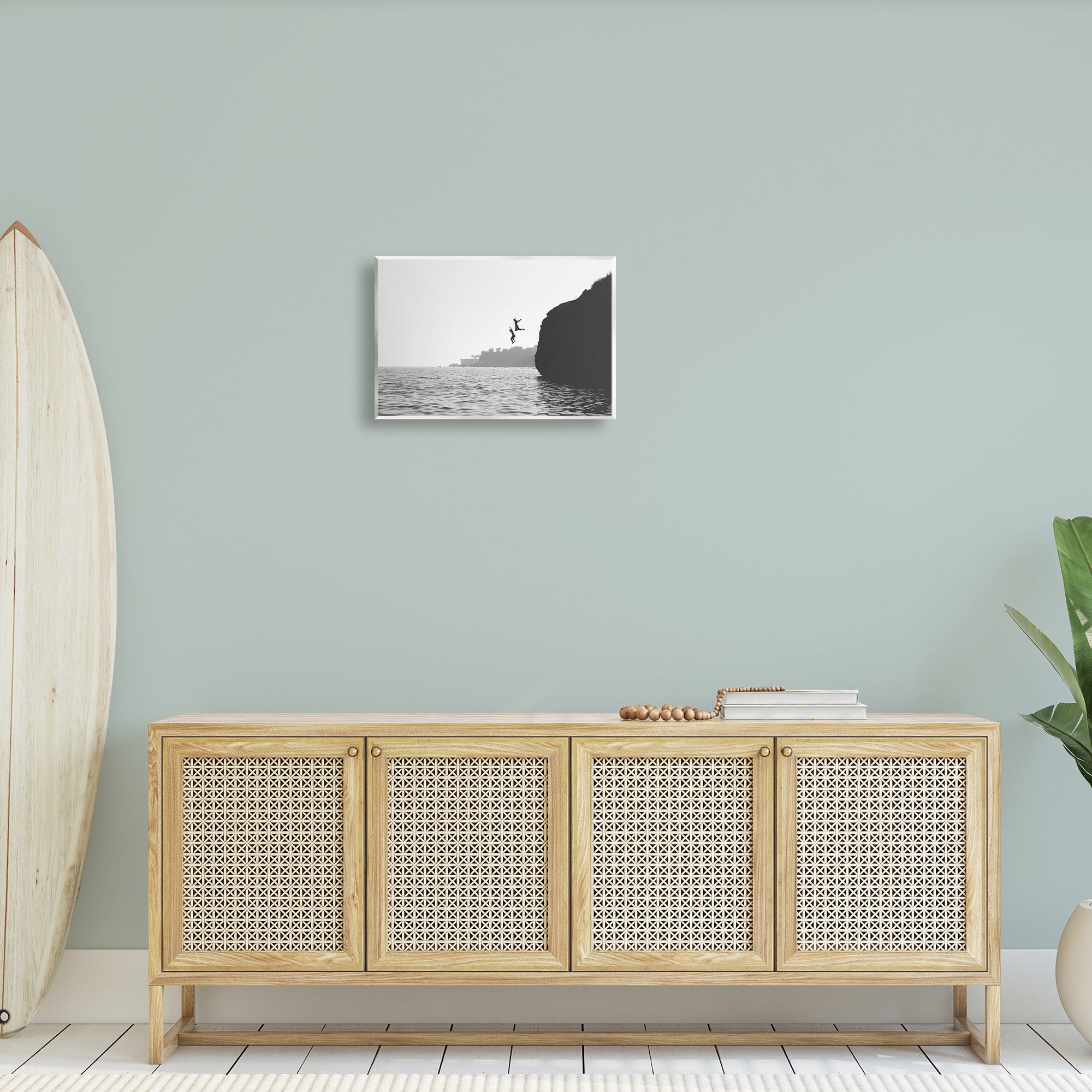 Stupell Industries Diving Ocean Cliff Landscape Photography Unframed Art Print Wall Art, 19 x 13